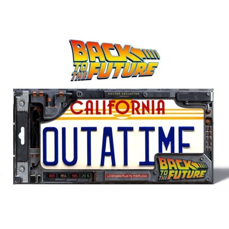 RETOUR VERS LE FUTUR - Plaque Minéralogique 'Outatime' - Réplique 1/1 