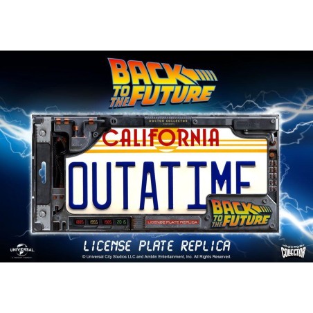 RETOUR VERS LE FUTUR - Plaque Minéralogique 'Outatime' - Réplique 1/1 