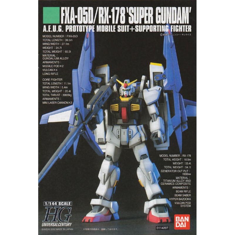 GUNDAM - HGUC - FXA-05D/RX178 Super Gundam 1/144 - Model Kit 