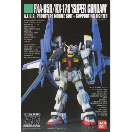 GUNDAM - HGUC - FXA-05D/RX178 Super Gundam 1/144 - Model Kit 