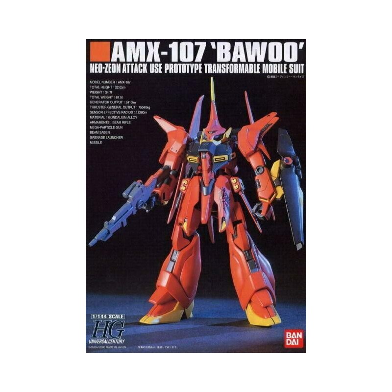 GUNDAM - HGUC AMX-107 Bawoo 1/144 - Model Kit 