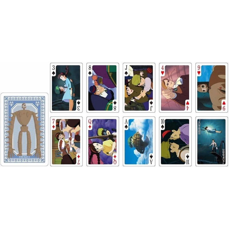 GHIBLI - Le château dans le ciel - Jeu de cartes à jouer (54 cartes) 