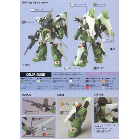 GUNDAM - 1/144 HG Ginn High Spec Custom - Model Kit 13cm 