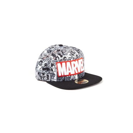 MARVEL - Casquette Snapback - Classic Logo Rouge & Blanc 