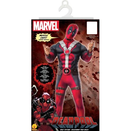 MARVEL - Deadpool - Déguisement Luxe Adulte - Combinaison Taille Stand 