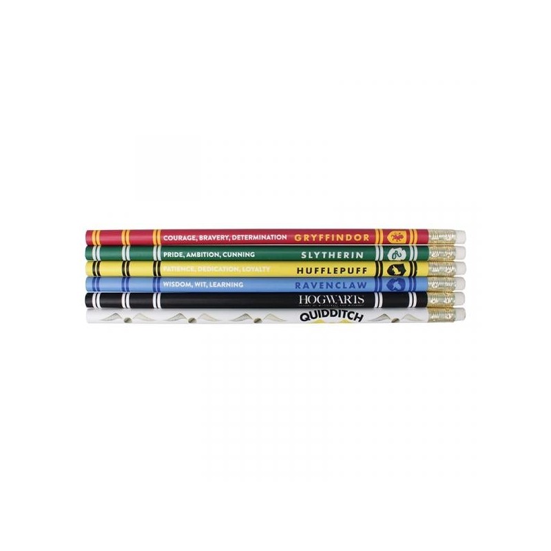 HARRY POTTER - Pencils Set of 6 - House Pride 