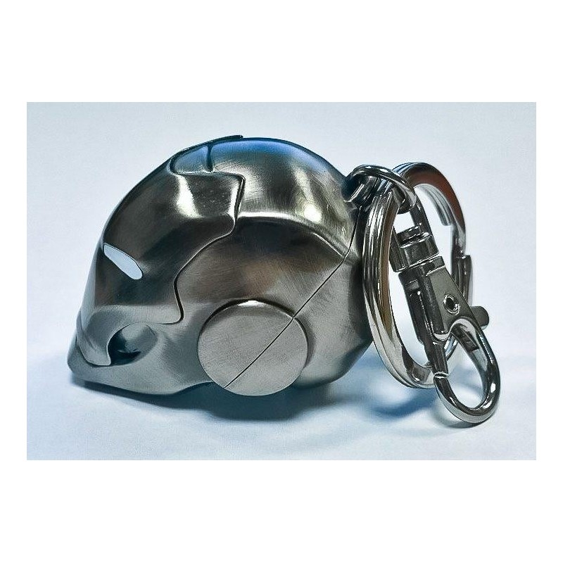 MARVEL - 3D Metal Keychain Blister Box - Iron Man SILVER Helmet 