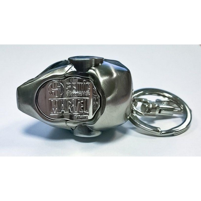 MARVEL - 3D Metal Keychain Blister Box - Iron Man SILVER Helmet 