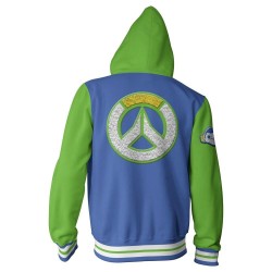 OVERWATCH - Varsity LUCIO Zip-up Hoodies (M)  2