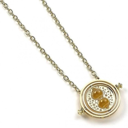 HARRY POTTER - Collier Plaqué Or - Retourneur de Temps Rotatif 