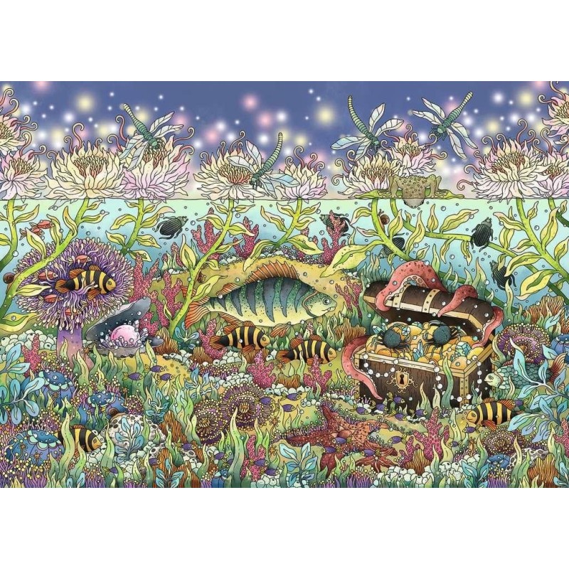 DIVERS - Puzzle 1000P - Le Monde Sous-Marin au Crépuscule 