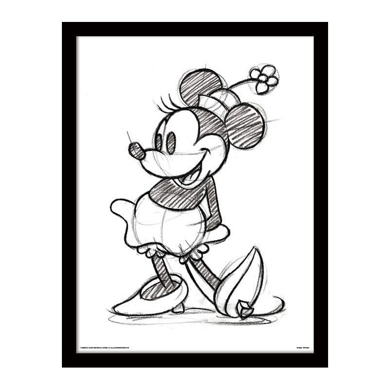 DISNEY - Framed 30X40 Print - Minnie Mouse Sketched Single 