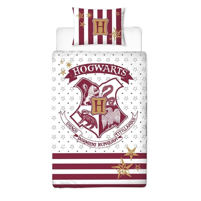 HARRY POTTER - Parure de lit 140X200cm - Hogwarts '100% Coton' 