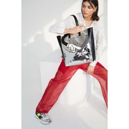DISNEY - Sac Similicuir Argenté - Mickey Mouse 'Danielle Nicole' 