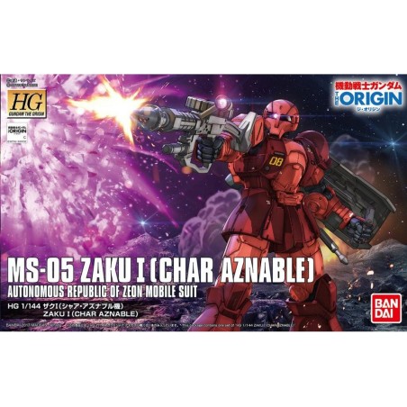 GUNDAM The Origin - Model Kit - HG 1/144 - MS-05S Zaku Char Aznable's 
