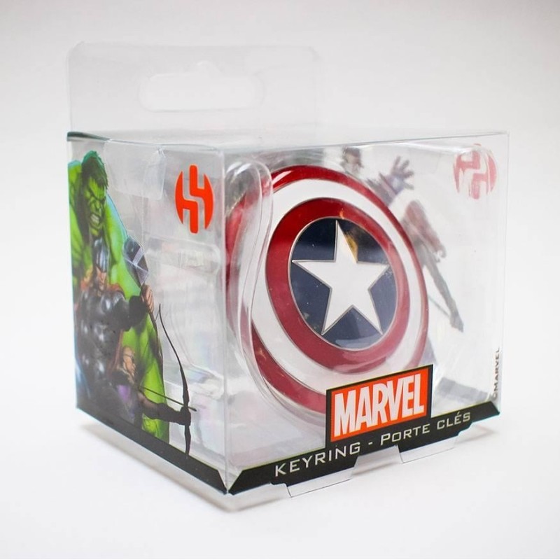 MARVEL - 3D Metal Keychain Blister Box - Captain America Shield 