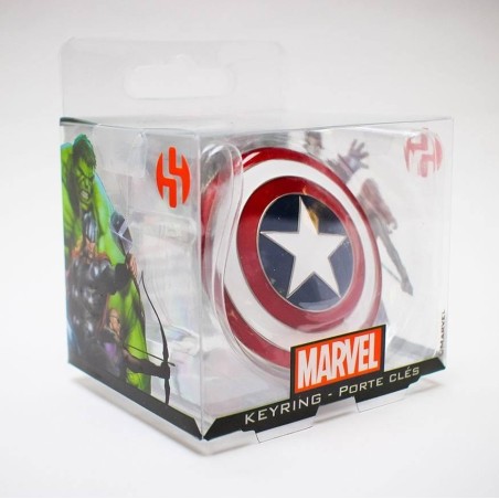 MARVEL - 3D Metal Keychain Blister Box - Captain America Shield 