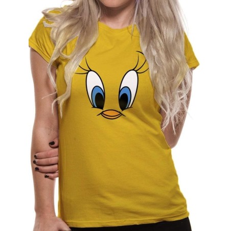 LOONEY TUNES - T-Shirt IN A TUBE- Tweety Face GIRL (XL) 