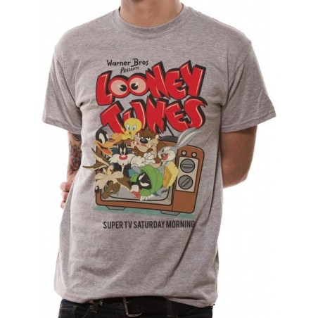 LOONEY TUNES - T-Shirt IN A TUBE- Retro TV (L) 