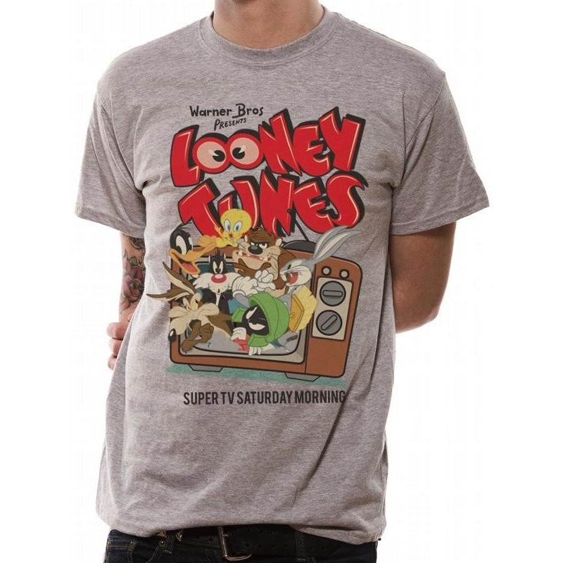LOONEY TUNES - T-Shirt IN A TUBE- Retro TV (M) 