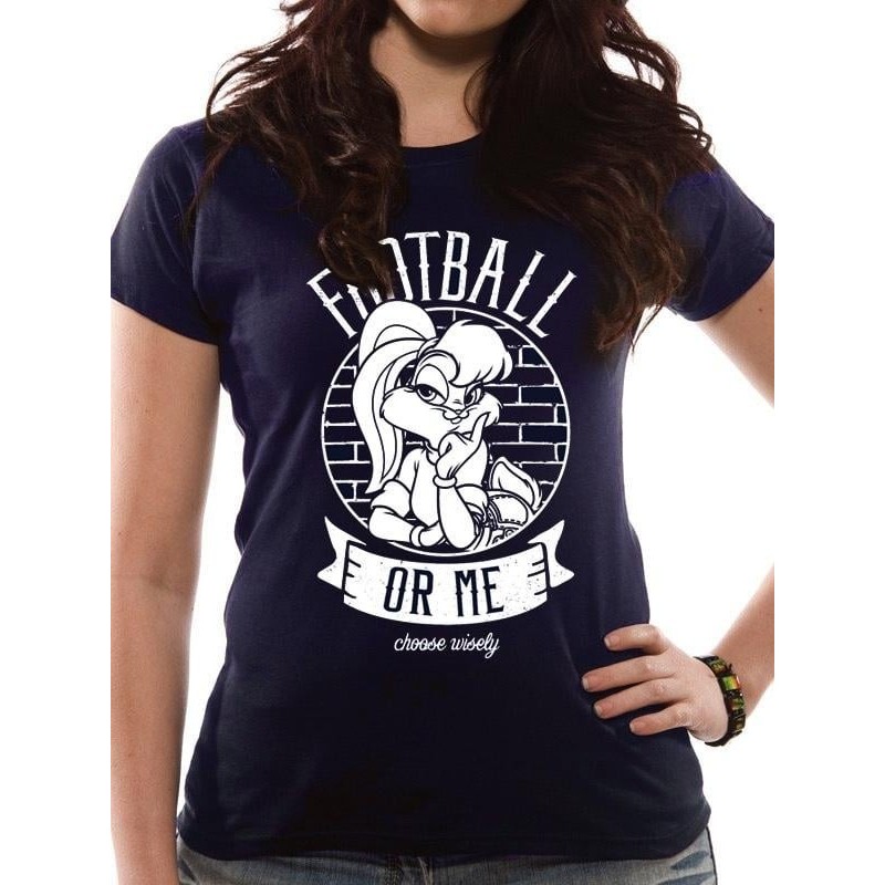 LOONEY TUNES - T-Shirt IN A TUBE- Football or Me GIRL (S) 