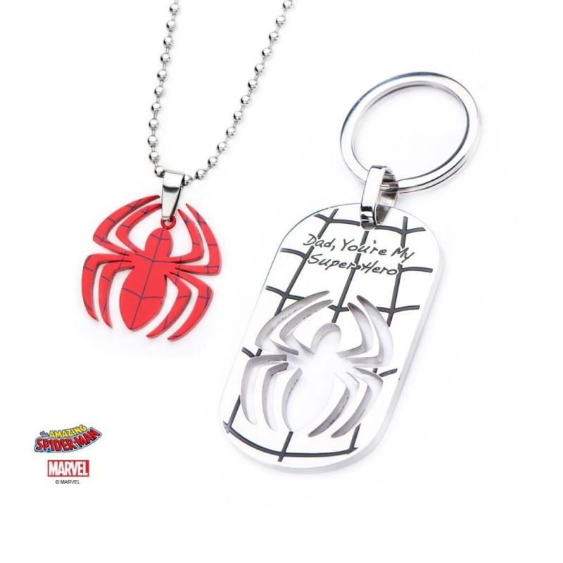 MARVEL - Spider-Man Jewelry Set 'Dad, You're my Superhero' 