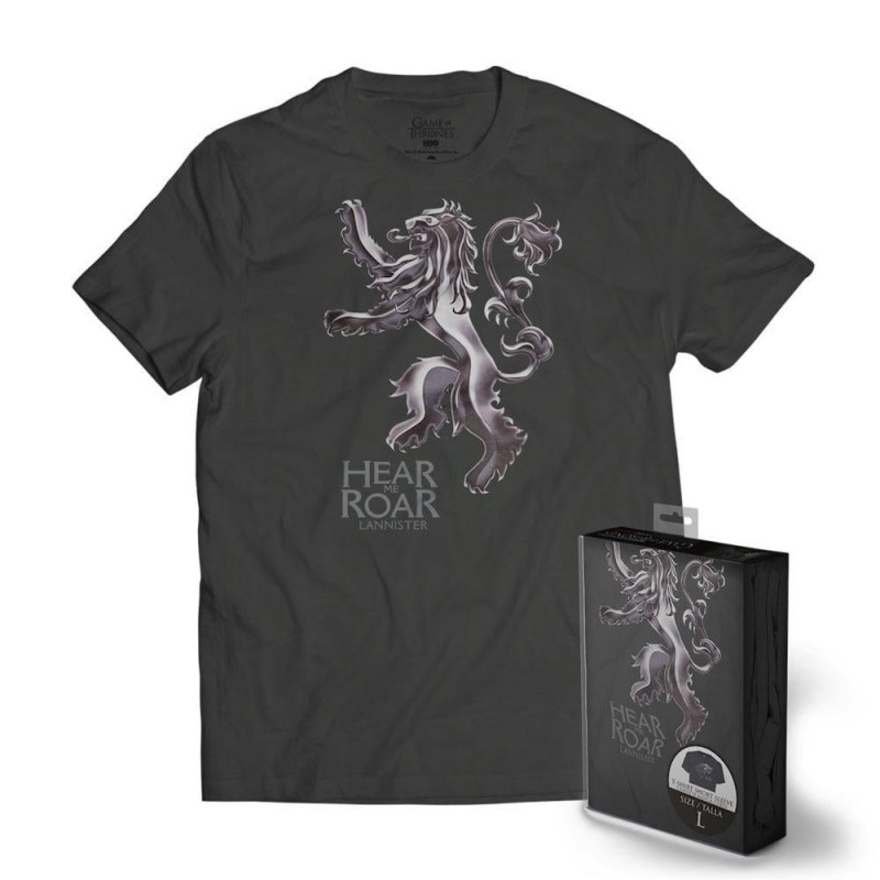 GAME OF THRONES - T-Shirt METTALIC SHIELD - Lannister (S) 