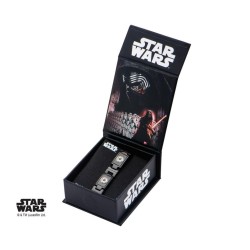 STAR WARS - Black PVD Plated Galactic Empire Symbol Link Bracelet  2