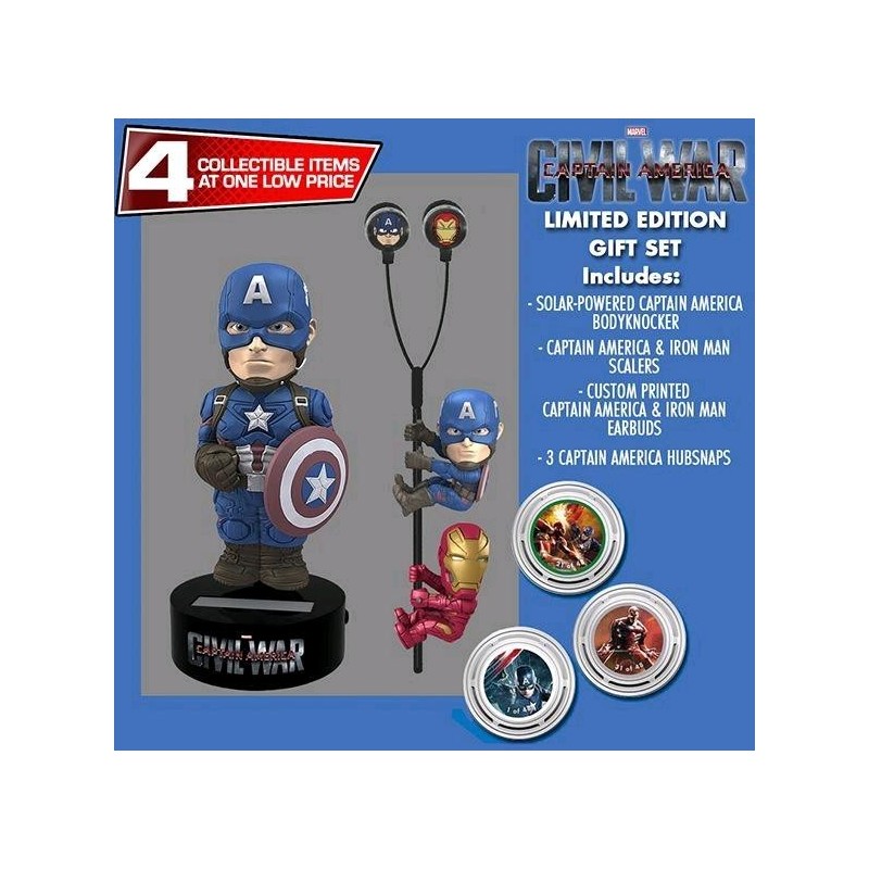 MARVEL - GIFT Set Body Knocker Scalers Hubsnaps - Captain America 