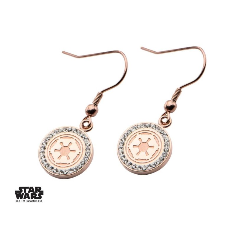 STAR WARS - Stainless Steel Gold P Empire Symbol Hook Dangle Earrings 