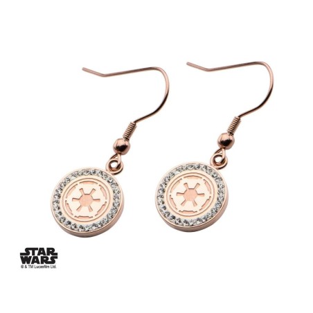 STAR WARS - Stainless Steel Gold P Empire Symbol Hook Dangle Earrings 