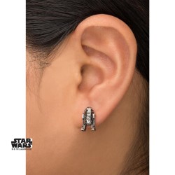 STAR WARS - Stainless Steel R2D2 3D Cast Stud Earrings  2