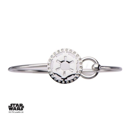 STAR WARS - Women's Stainless Steel Empire Symbol Bangle Bracelet 
