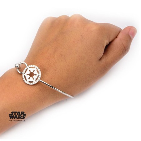 STAR WARS - Women's Stainless Steel Empire Symbol Bangle Bracelet 