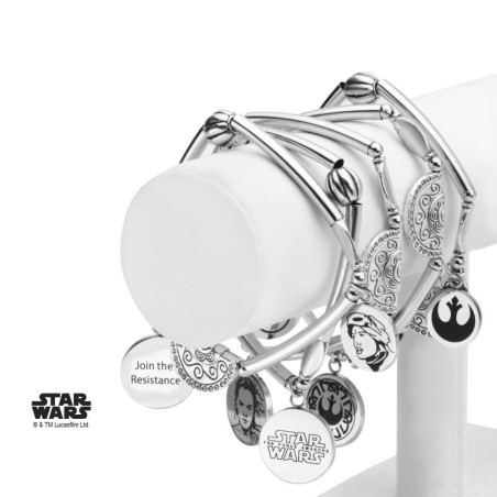 STAR WARS - Women's Stainless Steel Rey Stretchable Bracelet 