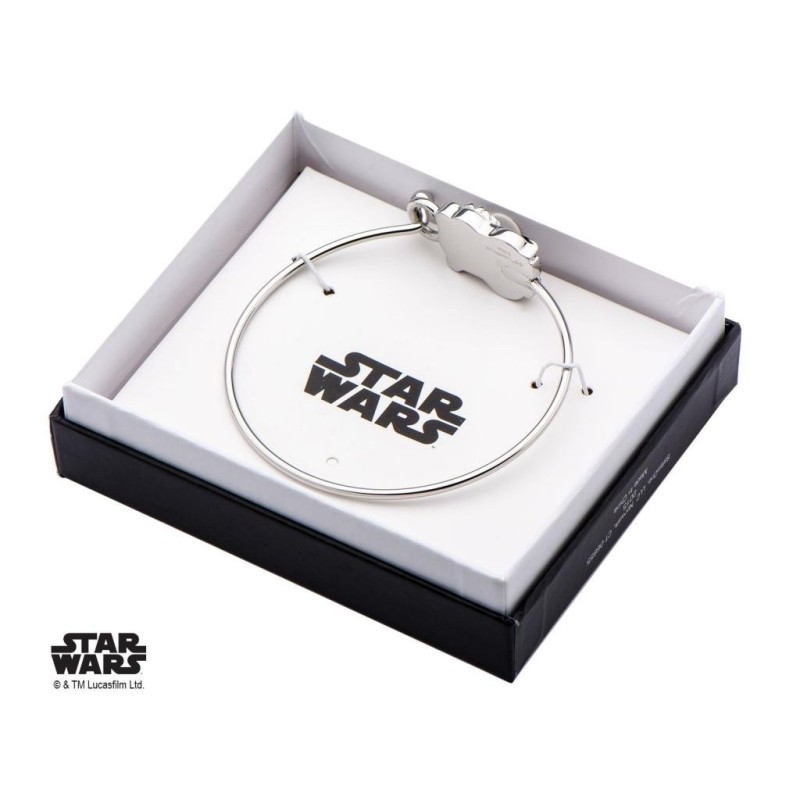 STAR WARS - Women's Stainless Steel 3D Ewok Bangle Bracelet 