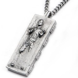 STAR WARS - Men's Stainless Steel Han Solo Carbonite Pendant  2