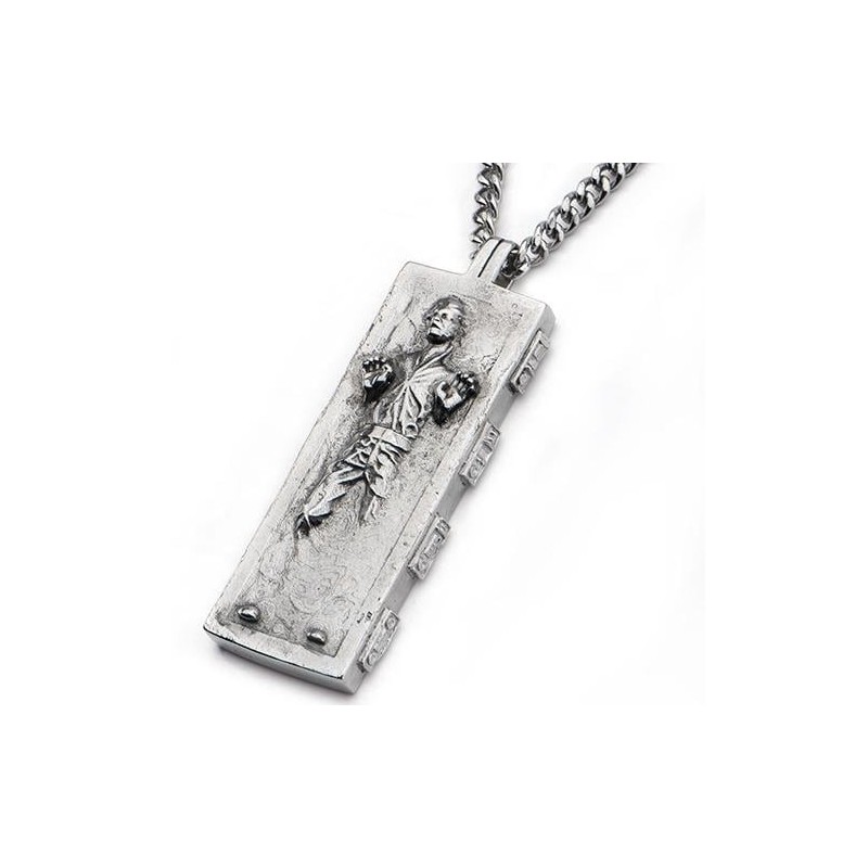 STAR WARS - Men's Stainless Steel Han Solo Carbonite Pendant 