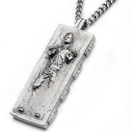 STAR WARS - Men's Stainless Steel Han Solo Carbonite Pendant 