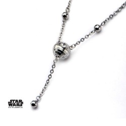 STAR WARS - Woman's Stainless Steel 3D Death Star Necklace  2