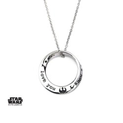 STAR WARS - Stainless Steel I KNOW I LOVE YOU Mobius Necklace Pendant  2