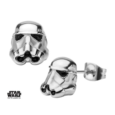 STAR WARS - Stainless Steel 3D Stormtrooper Stud Earrings 