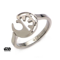 STAR WARS - Women's Stainless Steel Rebel Empire Cut Ring - Size 7  2