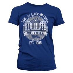 BACK TO THE FUTURE - T-Shirt Save the Clock Tower - Navy GIRL (M)  2