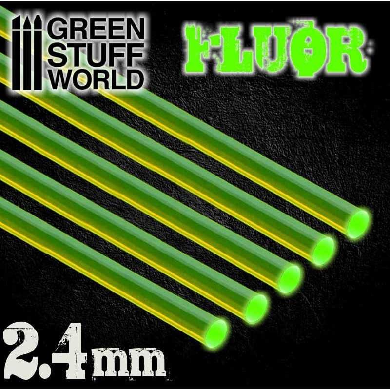 Tiges Acryliques ROND 16 mm Fluor VERT