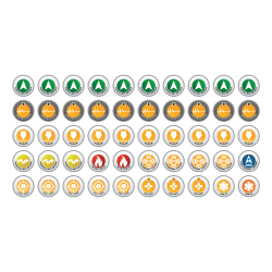 N4 Infinity Tokens Starter Set (50) w. Orders Green