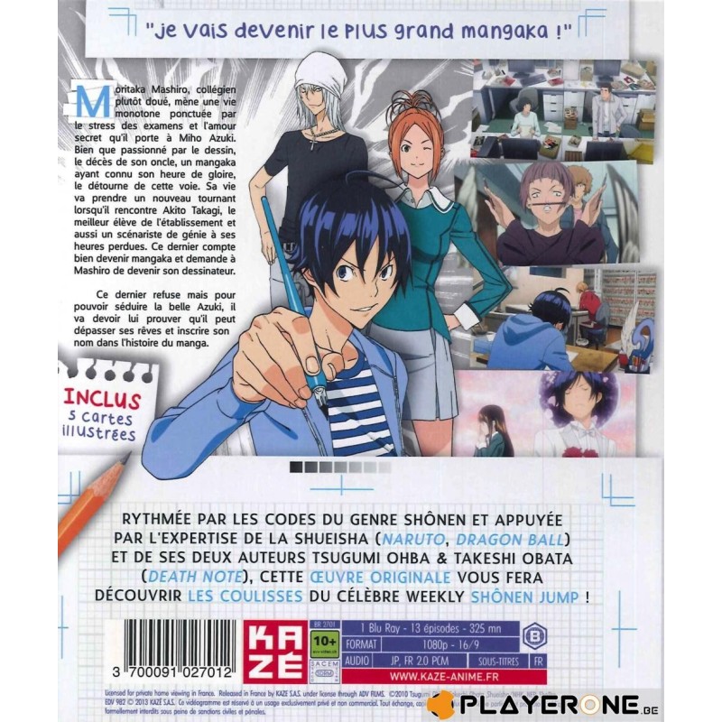 Blu Ray - BAKUMAN - Saison 1 : BOX 1/2 