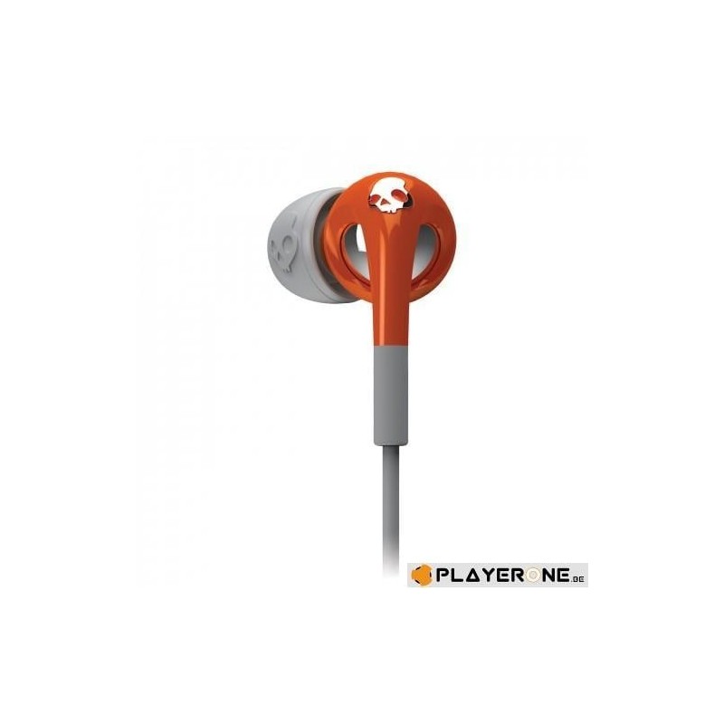 SKULLCANDY - FIX IN EAR Orange/Grey( With Mic + Shuffle Control ) 
