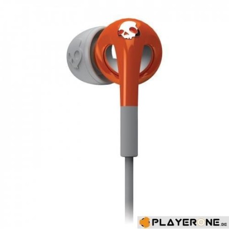 SKULLCANDY - FIX IN EAR Orange/Grey( With Mic + Shuffle Control ) 