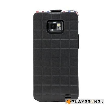 QUIKSILVER - Leather Case Black With Flag Galaxy SII 